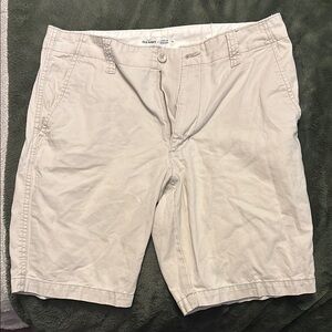Old Navy Tan Flat Front Bermuda Shorts